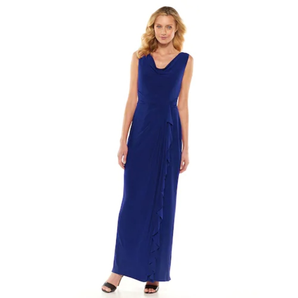 NWT Chaps Ruffle Evening Dress